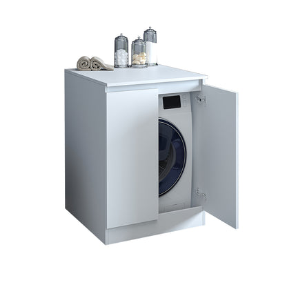 Roomart, bathroom washing machine cabinet Atlantic, washing machine superstructure, bathroom shelf, WHT: 70 x 191 x 70 cm, in white - bathroom cabinet, washbasin, bathroom furniture, bathroom cabinet, bathroom, with, vanity unit, bathroom furniture, set, washbasin, furniture, bathroom