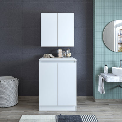 Roomart, bathroom washing machine cabinet Atlantic, washing machine superstructure, bathroom shelf, WHT: 70 x 191 x 70 cm, in white - bathroom cabinet, washbasin, bathroom furniture, bathroom cabinet, bathroom, with, vanity unit, bathroom furniture, set, washbasin, furniture, bathroom