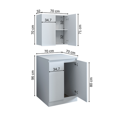 Roomart, Armoire de salle de bain pour machine à laver Atlantic, superstructure pour machine à laver, étagère de salle de bain, LHT : 70 x 191 x 70 cm, en blanc - armoire de salle de bain, lavabo, meuble de salle de bain, armoire de salle de bain, avec, meuble bas, meuble de salle de bain, set, lavabo, meubles, salle de bain