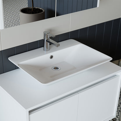 Roomart - Bathroom furniture set - ATLANTIC - 3 pieces - 85 cm vanity unit with ceramic washbasin - mirror cabinet - bathroom cabinet, washbasin, bathroom furniture, bathroom cabinet, bathroom, with, vanity unit, bathroom furniture, set, washbasin, furniture, bathroom furniture, bathroom,