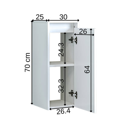 Roomart, Badezimmermöbel, Seitenschrank, Badregal, in 4 Farben - badezimmerschrank, waschbecken, badezimmermöbel, badschrank, badezimmer, mit, unterschrank, badmöbel, set, waschtisch, möbel, badezimmermãbel, bad, badezimmerschränke, schmal, schmaler, schr