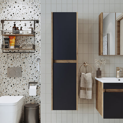 Roomart, Bathroom furniture, tall cabinet, 35 cm wide, bathroom shelf, in 5 colors - bathroom cabinet, washbasin, bathroom furniture, bathroom cabinet, bathroom, with, vanity unit, bathroom furniture, set, washbasin, furniture, bathroom, bathroom, bathroom cabinets, narrow, narrow