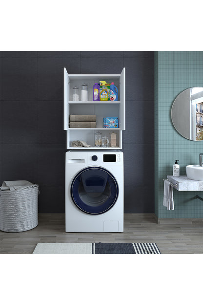 Roomart, bathroom washing machine cabinet Atlantic, washing machine superstructure, bathroom shelf, WHT: 70 x 191 x 70 cm, in white - bathroom cabinet, washbasin, bathroom furniture, bathroom cabinet, bathroom, with, vanity unit, bathroom furniture, set, washbasin, furniture, bathroom