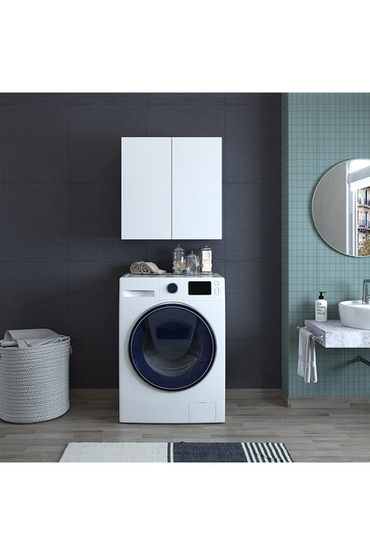 Roomart, bathroom washing machine cabinet Atlantic, washing machine superstructure, bathroom shelf, WHT: 70 x 191 x 70 cm, in white - bathroom cabinet, washbasin, bathroom furniture, bathroom cabinet, bathroom, with, vanity unit, bathroom furniture, set, washbasin, furniture, bathroom