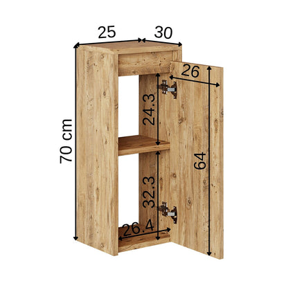 Roomart, Badezimmermöbel, Seitenschrank, Badregal, in 4 Farben - badezimmerschrank, waschbecken, badezimmermöbel, badschrank, badezimmer, mit, unterschrank, badmöbel, set, waschtisch, möbel, badezimmermãbel, bad, badezimmerschränke, schmal, schmaler, schr