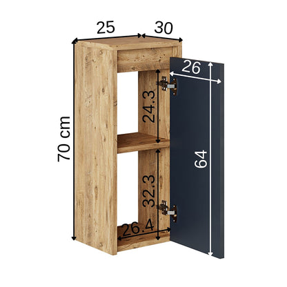 Roomart, Badezimmermöbel, Seitenschrank, Badregal, in 4 Farben - badezimmerschrank, waschbecken, badezimmermöbel, badschrank, badezimmer, mit, unterschrank, badmöbel, set, waschtisch, möbel, badezimmermãbel, bad, badezimmerschränke, schmal, schmaler, schr