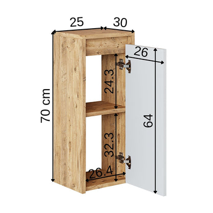 Roomart, Badezimmermöbel, Seitenschrank, Badregal, in 4 Farben - badezimmerschrank, waschbecken, badezimmermöbel, badschrank, badezimmer, mit, unterschrank, badmöbel, set, waschtisch, möbel, badezimmermãbel, bad, badezimmerschränke, schmal, schmaler, schr