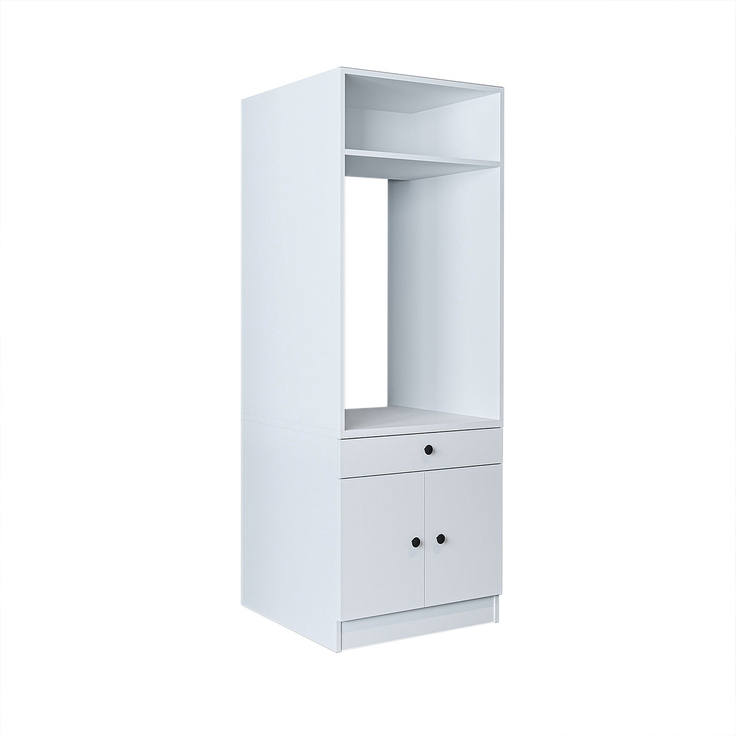 Roomart Armoire pour machine à laver avec étagère coulissante - Blanc - Chêne - Chêne noir - armoire pour machine à laver, étagère pour machine à laver, tour de lavage, armoire, blanc, machines à laver, meuble bas, machine à laver, sèche-linge, armoire ménagère, armoires, armoire de salle de bain, armoire haute