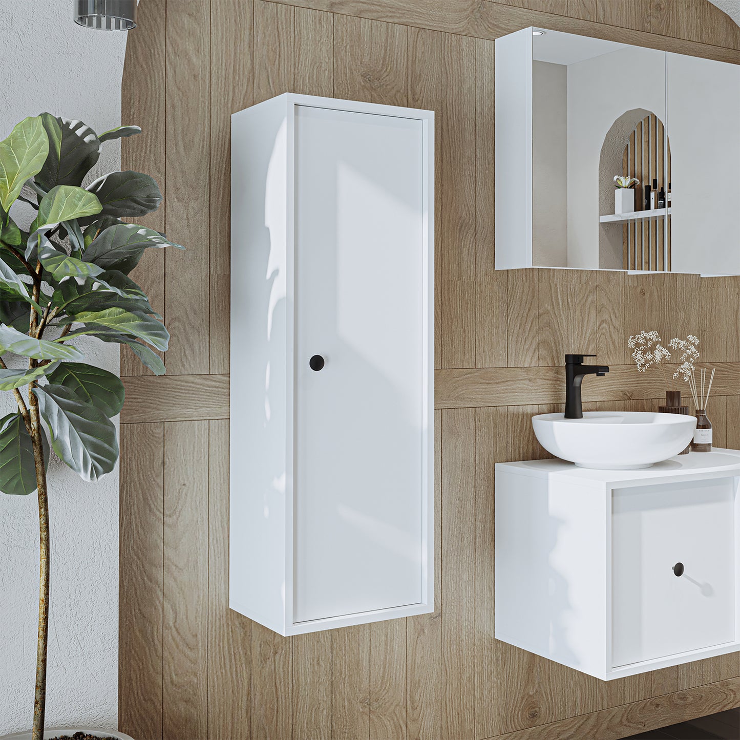 Set di mobili da bagno Roomart GUSTO-ATL 120 cm 4 pezzi con lavabo in ceramica- mobile da bagno, lavabo, mobili da bagno, mobile da bagno, bagno, con, mobiletto, mobili da bagno, set, lavabo, mobili