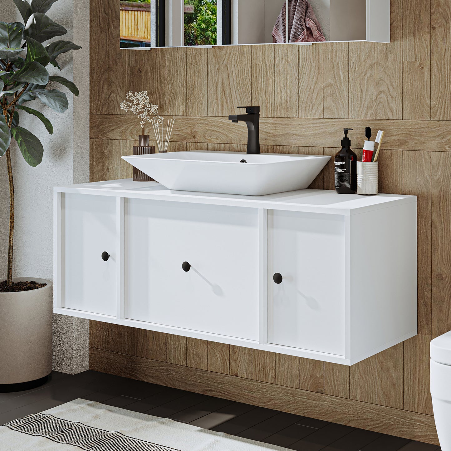 Set di mobili da bagno Roomart GUSTO-ATL 120 cm 4 pezzi con lavabo in ceramica- mobile da bagno, lavabo, mobili da bagno, mobile da bagno, bagno, con, mobiletto, mobili da bagno, set, lavabo, mobili