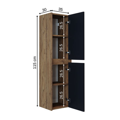 Roomart, Badezimmermöbel, Hochschrank, 35 cm breit, Badregal, in 5 Farben - badezimmerschrank, waschbecken, badezimmermöbel, badschrank, badezimmer, mit, unterschrank, badmöbel, set, waschtisch, möbel, badezimmermãbel, bad, badezimmerschränke, schmal, sch