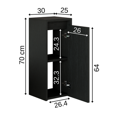 Roomart, Badezimmermöbel, Seitenschrank, Badregal, in 4 Farben - badezimmerschrank, waschbecken, badezimmermöbel, badschrank, badezimmer, mit, unterschrank, badmöbel, set, waschtisch, möbel, badezimmermãbel, bad, badezimmerschränke, schmal, schmaler, schr